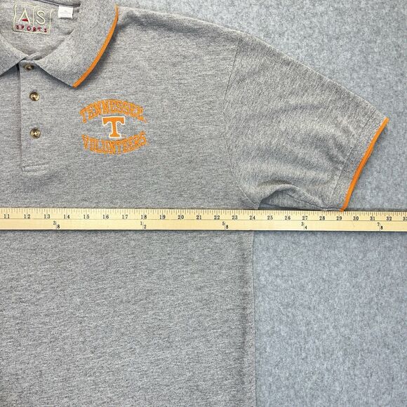 Tennessee Volunteers AS SPORTS Polo Mens XL X-Large Gray Orange VTG Y2K Golf - Picture 7 of 9